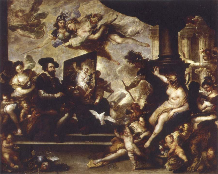 Luca Giordano rubens painting the allegory of peace